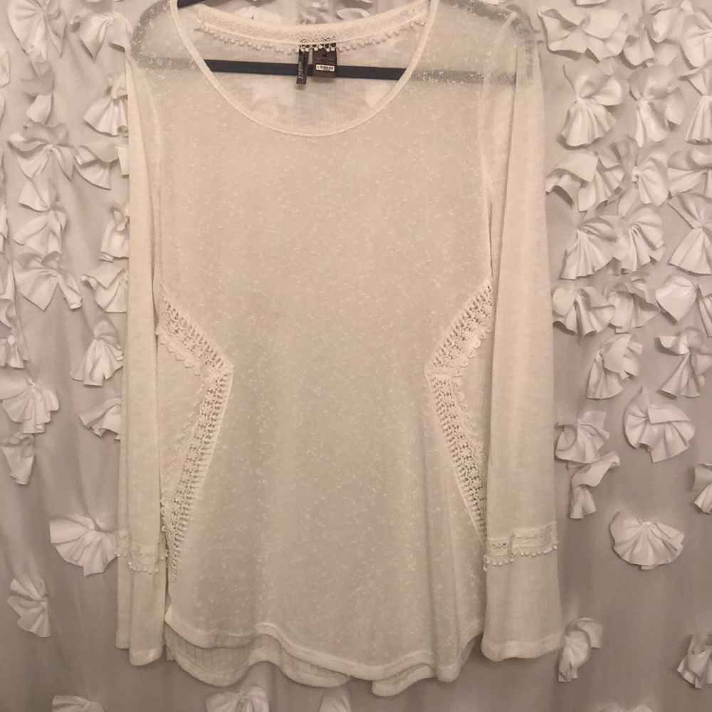 New Directions Weekend Plus Ivory Blouse Sz 1X